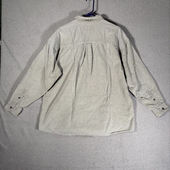 Vintage Bird Dog Khakis Shirt Mens Size XL Shacket Flannel Taupe Camping Outdoor - Picture 10 of 13